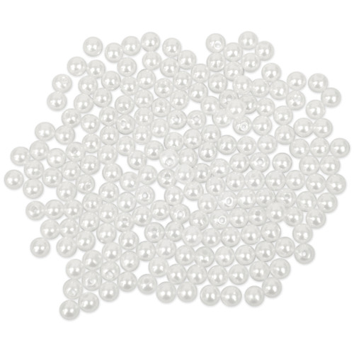 Craft Medley Pearl Beads Value Pack-6mm White 185/Pkg BD409-D
