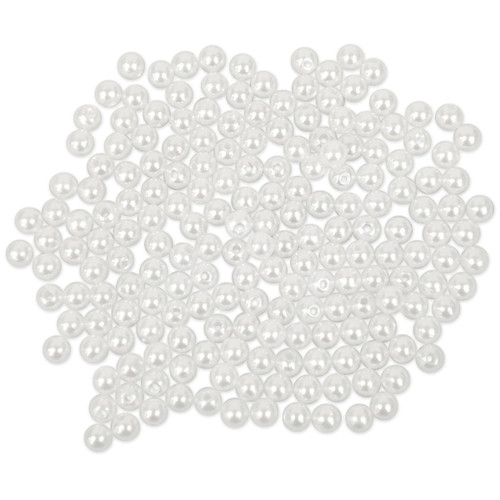 Craft Medley Pearl Beads Value Pack-6mm White 185/Pkg - BD409-D Craft Medley Pearl Beads Value Pack-6mm White 185/Pkg - BD409-D