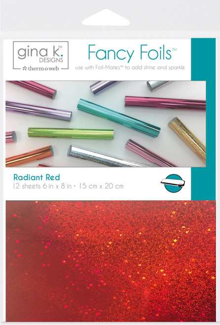 Gina K Designs Fancy Foil 6"X8" 12/Pkg-Radiant Red - 18062 - 000943180623