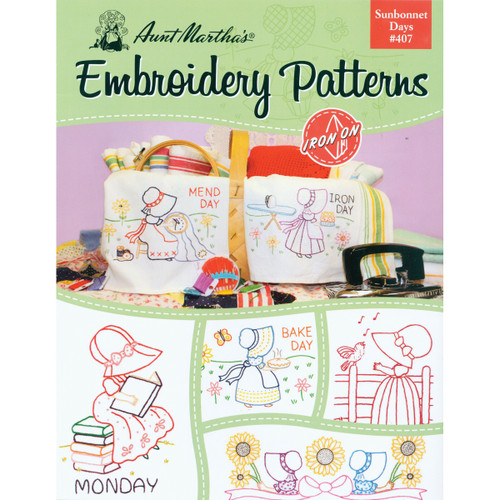 Aunt Martha's Iron-On Transfer Book-Sunbonnet Days - TPB-407 - 043272004079