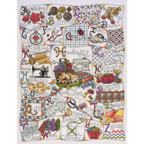 Design Works Counted Cross Stitch Kit 16"X20"-Stitching ABC (14 Count) - DW2731 - 021465027319