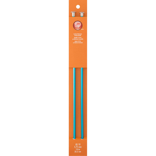 Boye Single Point Aluminum Knitting Needles 14"-Size 10/6mm - 6328010 - 070659777097