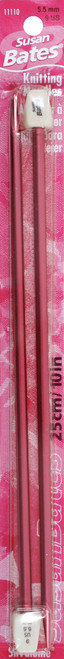 Susan Bates Silvalume Single Point Knitting Needles 10"-Size 9/5.5mm - 111109 - 077216001299 Susan Bates Silvalume Single Point Knitting Needles 10"-Size 9/5.5mm - 111109 - 077216001299