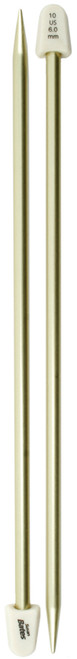 Susan Bates Silvalume Single Point Knitting Needles 10"-Size 10/6mm - 1111010 - 077216001305
