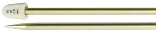 Susan Bates Silvalume Single Point Knitting Needles 10"-Size 10/6mm - 1111010
