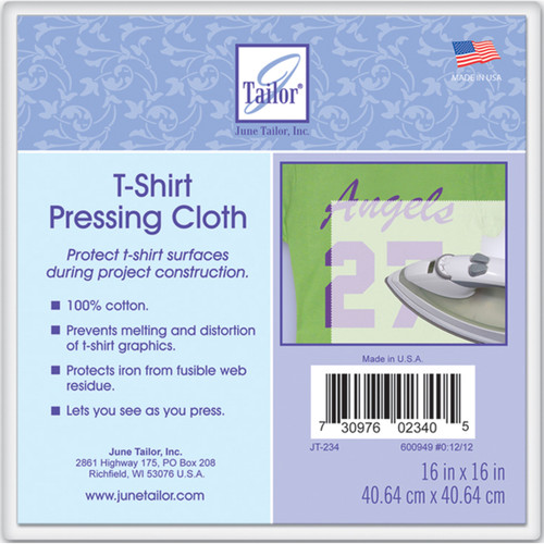 June Tailor T-Shirt Pressing Cloth-16"X16" JT-234 - 730976023405