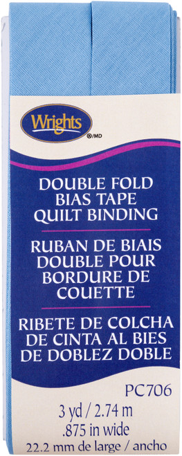 Wrights Double Fold Quilt Binding .875"X3yd-Delft 117-706-040 - 070659964923