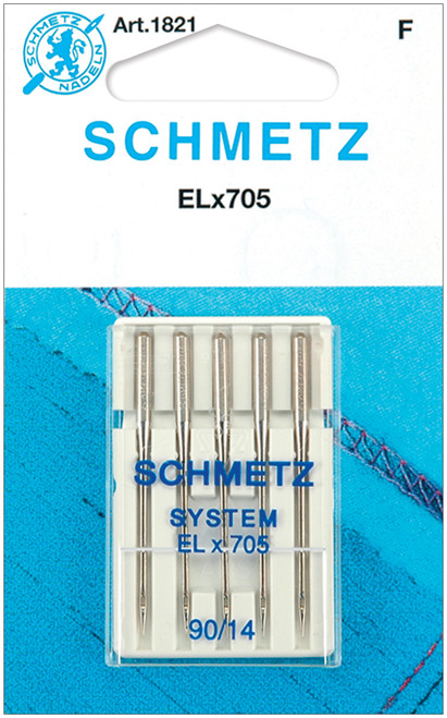 Schmetz ELX705 Serger Needles -Size 14/90 5/Pkg -1821 - 036346318219