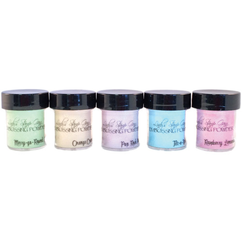 Lindy's Stamp Gang 2-Tone Embossing Powders .5oz 5/Pkg-Under The Boardwalk - EP-SET-15 - 818495016723 Lindy's Stamp Gang 2-Tone Embossing Powders .5oz 5/Pkg-Under The Boardwalk - EP-SET-15 - 818495016723