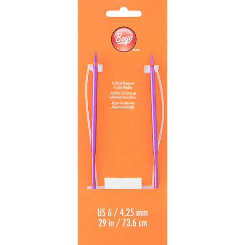 Boye Circular Aluminum Knitting Needles 29"-Size 6/4mm - 735006 - 070659780356