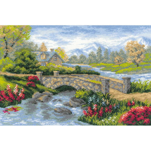 RIOLIS Counted Cross Stitch Kit 15"X10.25"-Summer View (14 Count) R1078