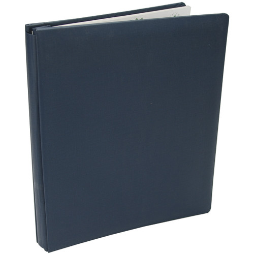 Pioneer Family Treasures Fabric Post Bound Album 8.5"X11"-Navy Blue FTM811-60169 - 023602643383