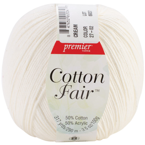 Premier Cotton Fair Yarn-Cream - 27-2 - 847652015347