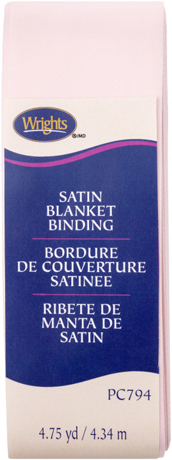 Wrights Single Fold Satin Blanket Binding 2"X4.75yd-Rosewater 117-794-936 - 070659965012