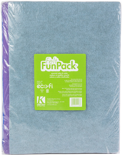 Kunin Felt Fun Pack 9"X12"-Assorted Colors - KC912A - 028981912976