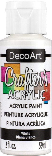 DecoArt Crafter's Acrylic All-Purpose Paint 2oz-White - DCA-01 - 016455545300