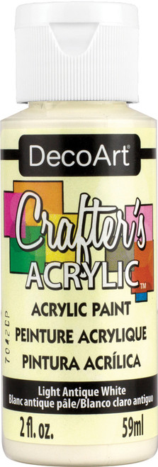 DecoArt Crafter's Acrylic All-Purpose Paint 2oz-Light Antique White - DCA-02 - 016455545317