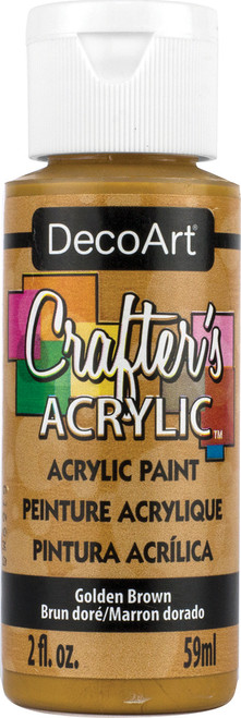 Crafter's Acrylic All-Purpose Paint 2oz-Golden Brown DCA-06 - 016455545355