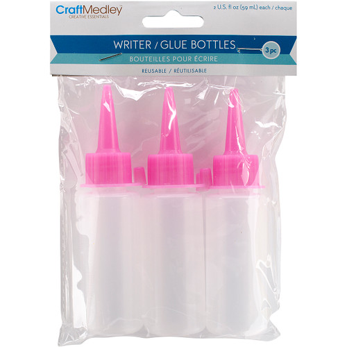 Craft Medley Writer/Glue Bottles 3/Pkg-2oz PB226 - 775749142174