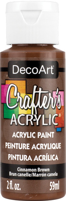 DecoArt Crafter's Acrylic All-Purpose Paint 2oz-Cinnamon Brown - DCA-12 - 016455545416