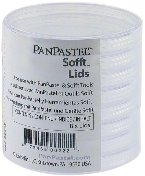 PanPastel Sofft Lids 2.5" 8/Pkg-Clear PP32012 - 879465002221