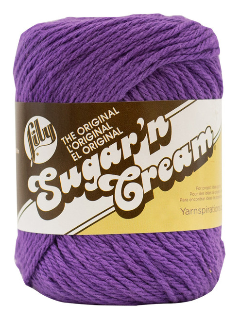 Lily Sugar'n Cream Yarn - Solids-Black Currant - 102001-1318 - 057355364110
