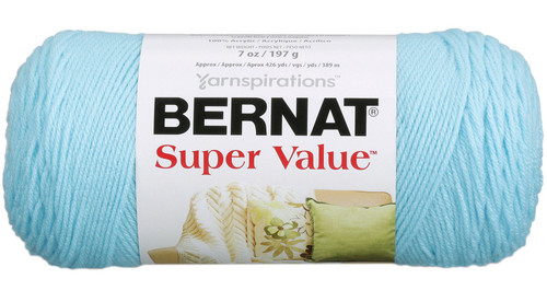 Bernat Super Value Solid Yarn-Cool Blue - 164053-53730 - 057355365001