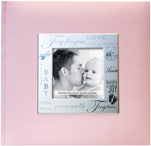 MBI Fabric Expressions Photo Album 8.5"X8.5" -Baby Pink 846611 - 046909466110