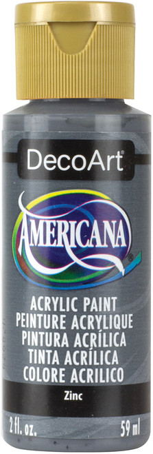 DecoArt Americana Acrylic Paint 2oz-Zinc Opaque DA-304 - 766218060334