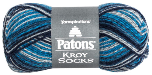 Patons Kroy Socks Yarn-Sing'n the Blues Stripes - 243455-55132 - 057355364011