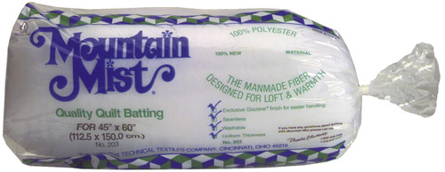 Mountain Mist Polyester Quilt Batting-Crib Size 45"X60" - 203MM - 027206222036
