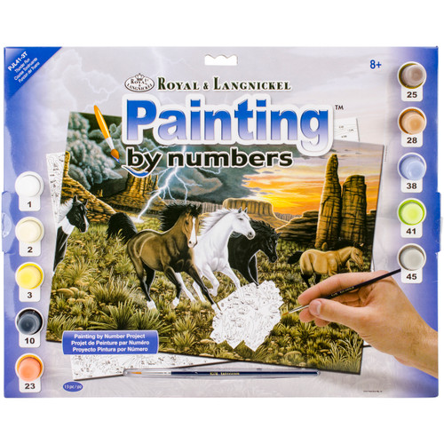 Royal & Langnickel(R) Large Paint By Number Kit 15.4"X11.25"-Thunder Run PJL-41 - 090672943460