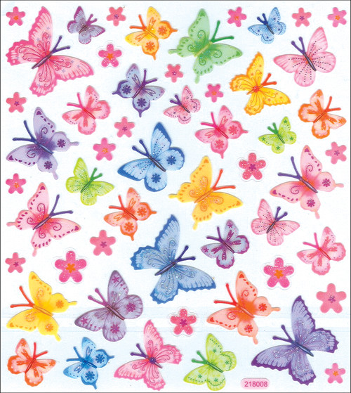 Sticker King Stickers-Bright Wings Glitter - SK129MC-4502 - 679924450217 Sticker King Stickers-Bright Wings Glitter - SK129MC-4502 - 679924450217