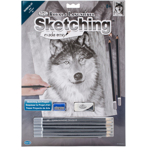 Royal & Langnickel(R) Sketching Made Easy Kit 9"X12"-Alpha SKBN-18 - 090672944269