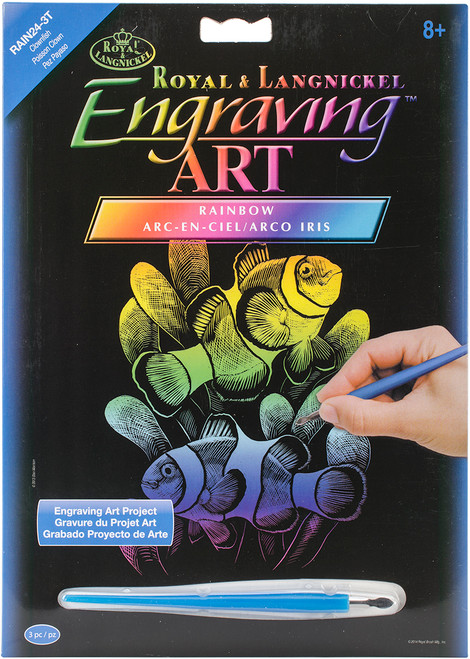 Royal & Langnickel(R) Rainbow Foil Engraving Art Kit 8"X10"-Clownfish - RAINFL-24 - 090672943903