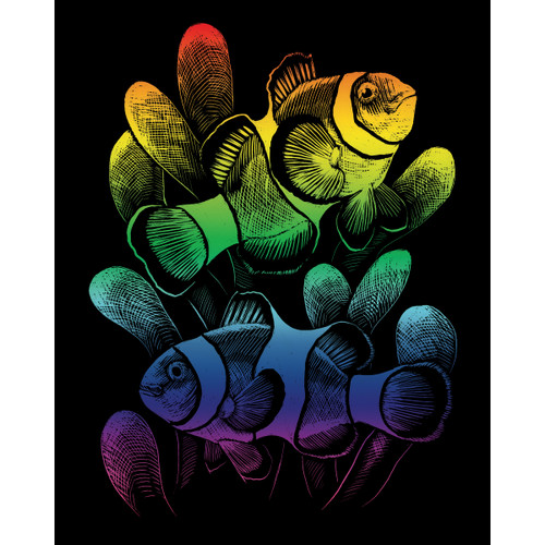 Royal & Langnickel(R) Rainbow Foil Engraving Art Kit 8"X10"-Clownfish - RAINFL-24
