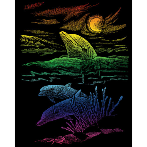 Royal & Langnickel(R) Rainbow Foil Engraving Art Kit 8"X10"-Dolphin Reef - RAINFL-25