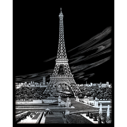 Royal & Langnickel(R) Silver Foil Engraving Art Kit 8"X10"-Eiffel Tower - SILVFL-35