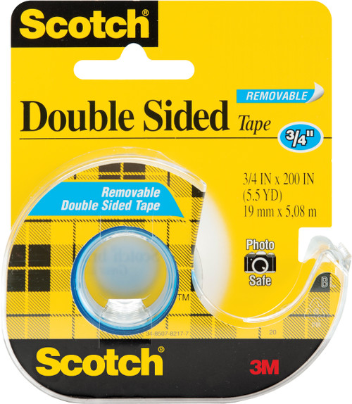 Scotch Removable Double-Sided Tape-.75"X200" - 238-3M - 051131790407