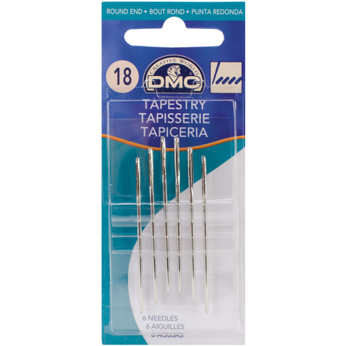 DMC Tapestry Hand Needles-Size 18 6/Pkg - 1767-18 - 077540382668