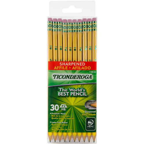 Ticonderoga #2 Pencils 30/Pkg-Yellow 13830 - 072067138309
