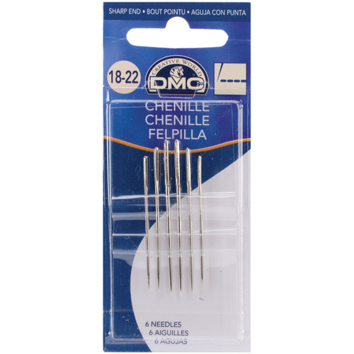 DMC Chenille Hand Needles-Size 18/22 6/Pkg 1768-18/22 - 077540382712