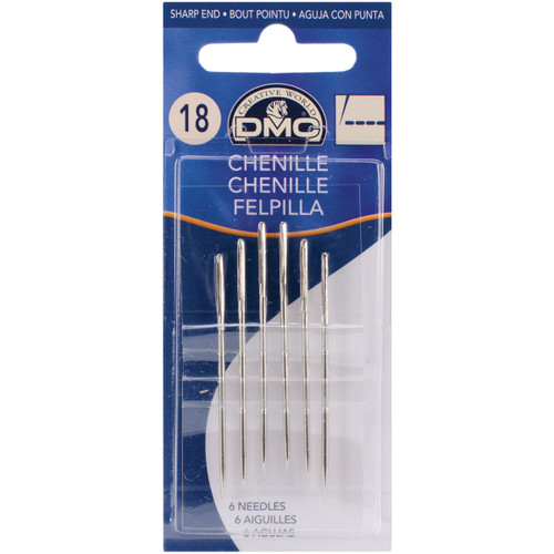 DMC Chenille Hand Needles-Size 18 6/Pkg - 1768-18 - 077540382729 DMC Chenille Hand Needles-Size 18 6/Pkg - 1768-18 - 077540382729