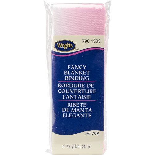 Wrights Single Fold Satin Fancy Blanket Binding 2"X4.75yd-Pink Ombre - 117-798-1333 - 070659804182