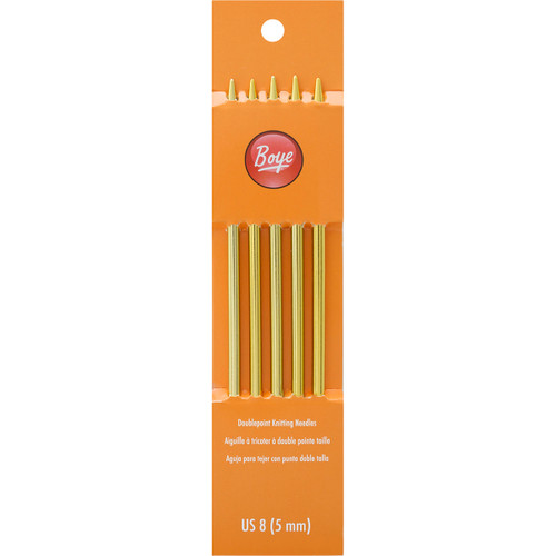 Boye Double Point Aluminum Knitting Needles 7"-Size 8/5mm - 6307008 - 610828000191 Boye Double Point Aluminum Knitting Needles 7"-Size 8/5mm - 6307008 - 610828000191