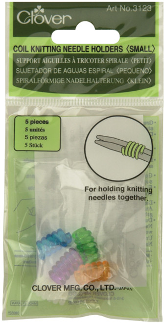 Clover Small Coil Knitting Needle Holders-5/Pkg -3123 - 051221354519