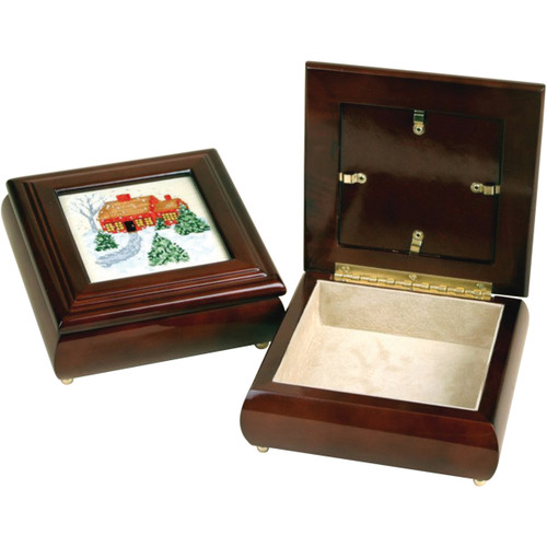Sudberry House Mahogany Donna's Square Box 6"X6"X2.75"-Design Area 4"X4" - 99511