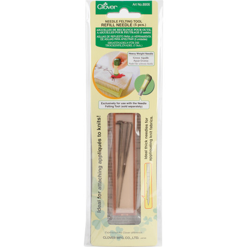 Clover Felting Needle Tool Refill Heavy Weight 5/Pkg- - 8906 - 051221557347