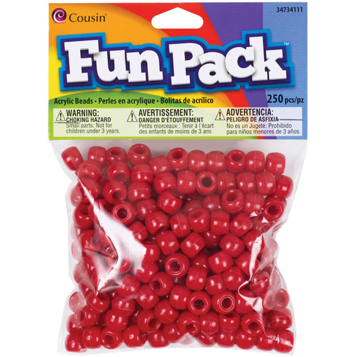 Fun Pack Acrylic Pony Beads 700/Pkg-Transparent Rainbow