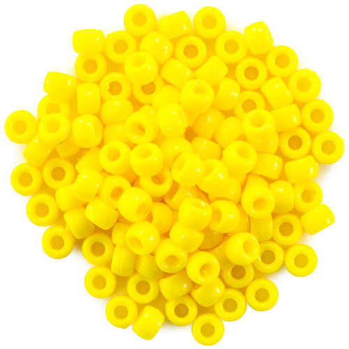 CousinDIY Fun Pack Acrylic Pony Beads 250/Pkg-Yellow - 5A002F6V-34119